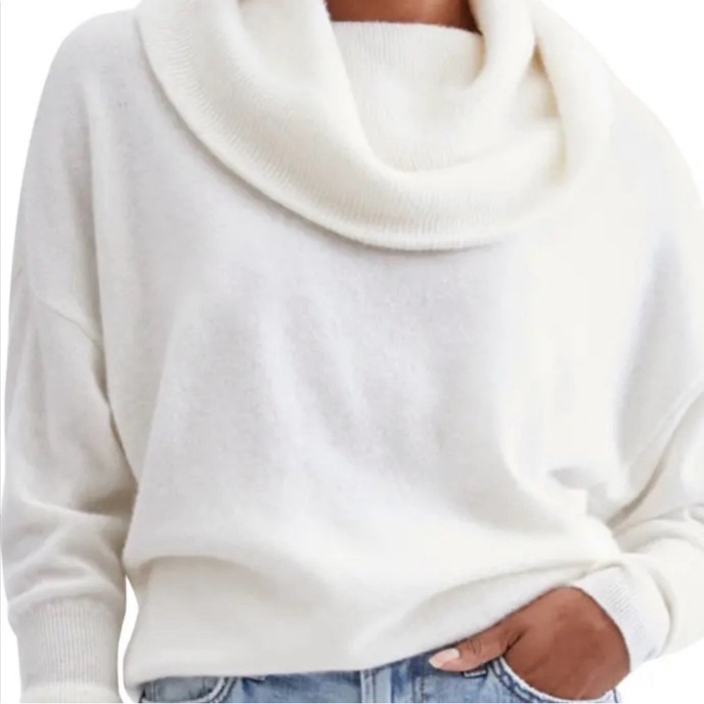 7 For All Mankind Ivory Cowl Neck Sweater